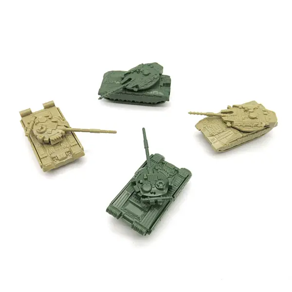 1/144 Scale 4pcs Military Tank Model Set - Image 3