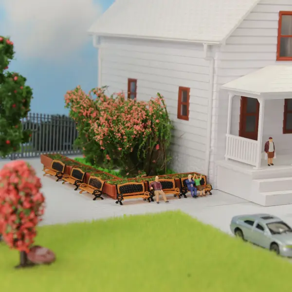 12pcs HO Scale Park Benches for Models - Image 5