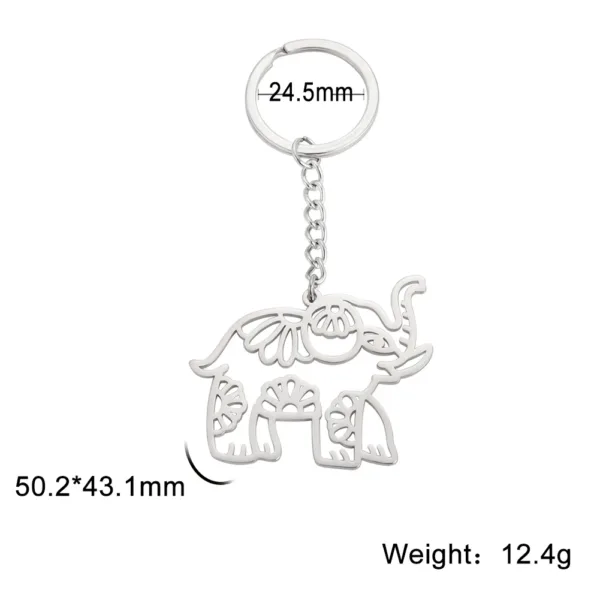 Animal Charm Stainless Steel Keychain - Image 22