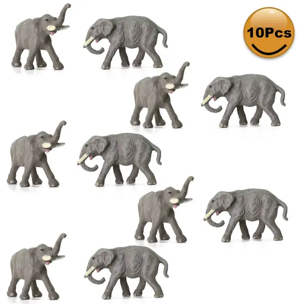 10pcs N Scale Elephants Model Railway Figurines