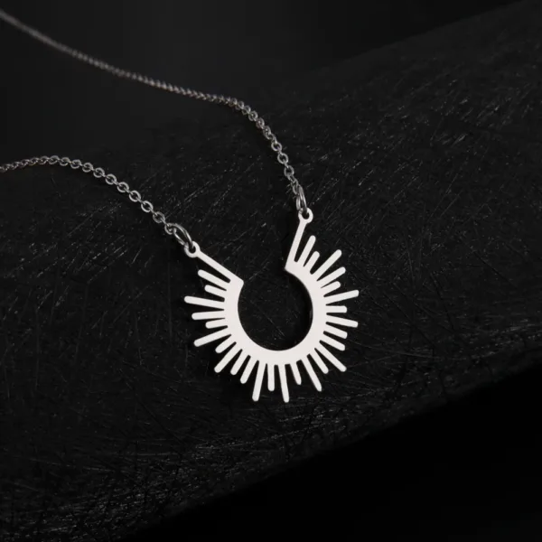 Bohemian Sun Ray Pendant Necklace for Women - Image 5