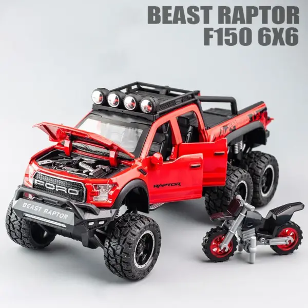 1:28 Ford Raptor F150 Diecast Model Car - Image 7