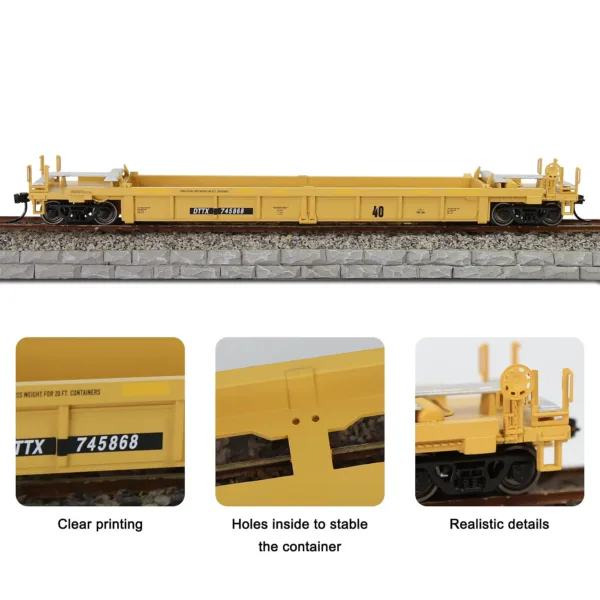 HO Scale 40ft Well Car Model Railway Wagon - Image 4