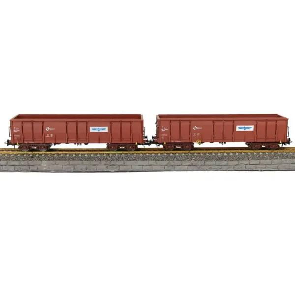 HO Scale 1:87 Brown RENFE Gondola Car Set - Image 7