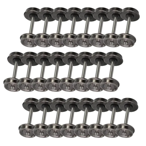 Evemodel 24pcs Metal DC Wheels for HO Trains