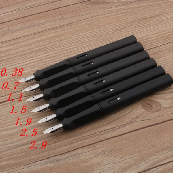 Matte Black Fountain Pen for Calligraphy - Image 3