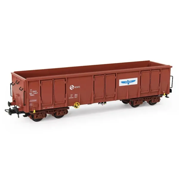 HO Scale 1:87 Brown RENFE Gondola Car Set - Image 8