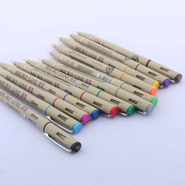 12 Color Micron Pen Art Markers Set - Image 2