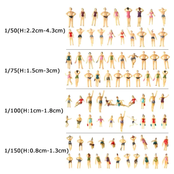 10Pcs Miniature Swimming Figures Assorted Poses - Image 3