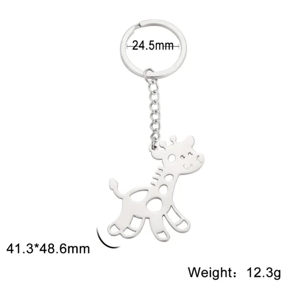 Animal Charm Stainless Steel Keychain - Image 21