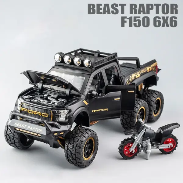 1:28 Ford Raptor F150 Diecast Model Car - Image 9