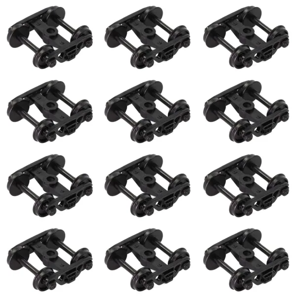 12pcs HO Scale Model Train Bogies Wheels - Image 2