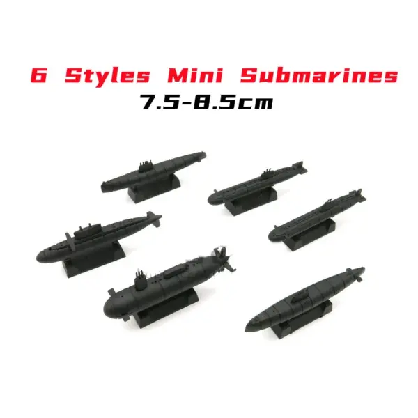 6 Miniature Submarine Assembly Model Kits