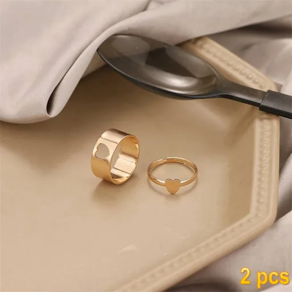 Trendy Butterfly Couple Rings Set for Lovers - Image 20