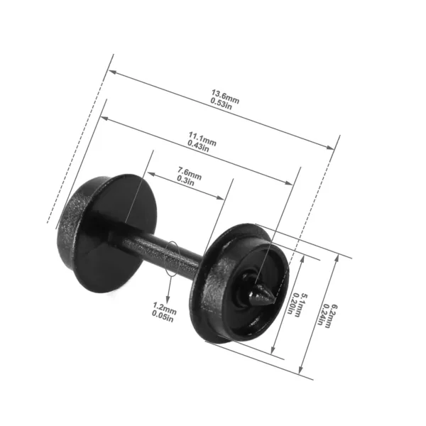 24pcs POM Wheelset for N Scale Trains - Image 3