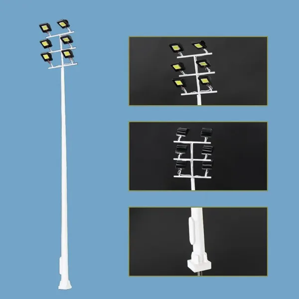 2pcs HO Scale Plaza Lamps with LEDs - Image 3