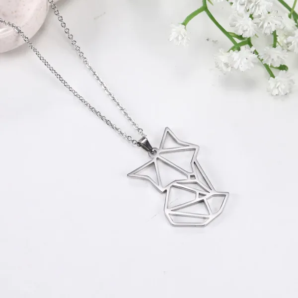 Unicorn Fox Crane Pendant Necklace for Women - Image 3