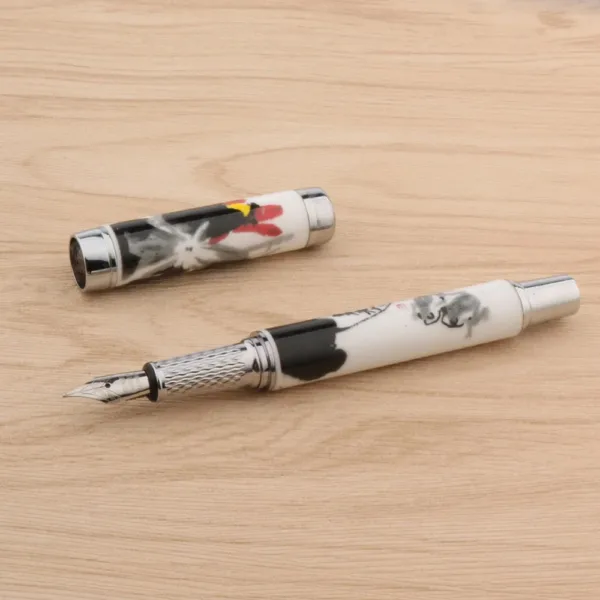 Elegant Porcelain Fountain Pen with Medium Nib - Image 2