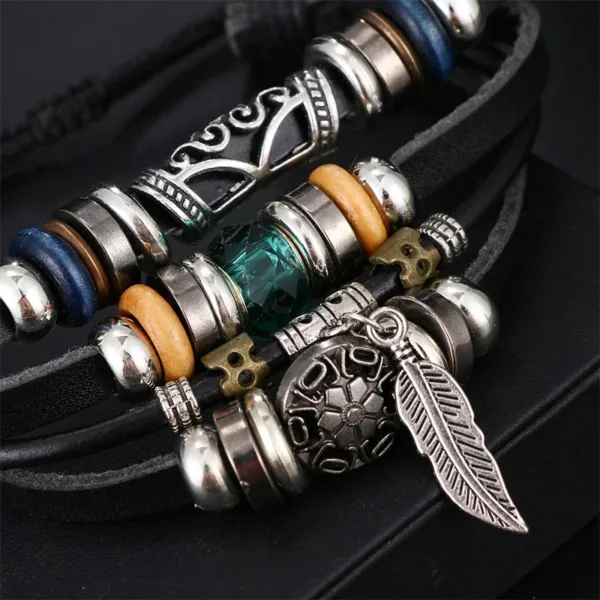 Turkish Eye Leather Bracelet for Unisex - Image 4