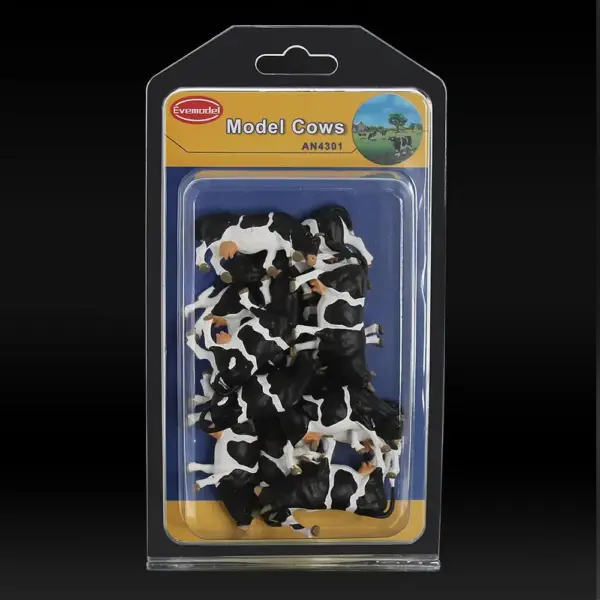 12pcs O Scale Painted PVC Cows 1:43 Models - Image 6