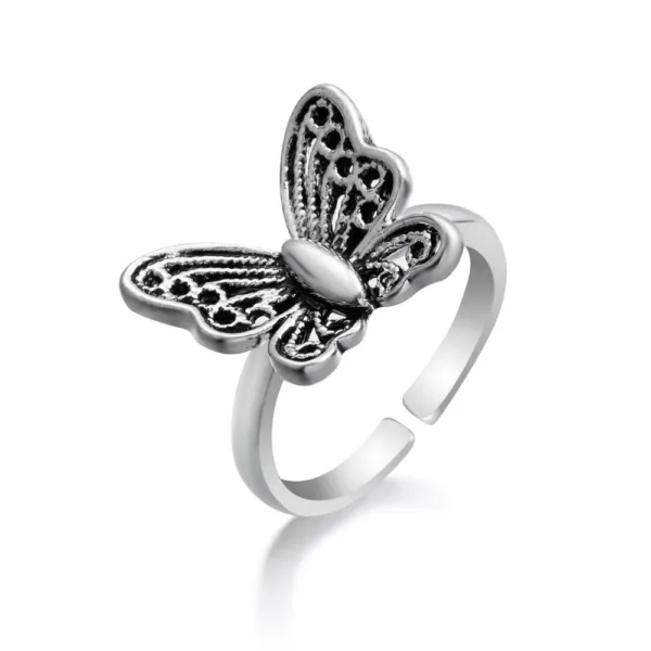 Vintage Gothic Angel Skull Ring for Women - Image 11