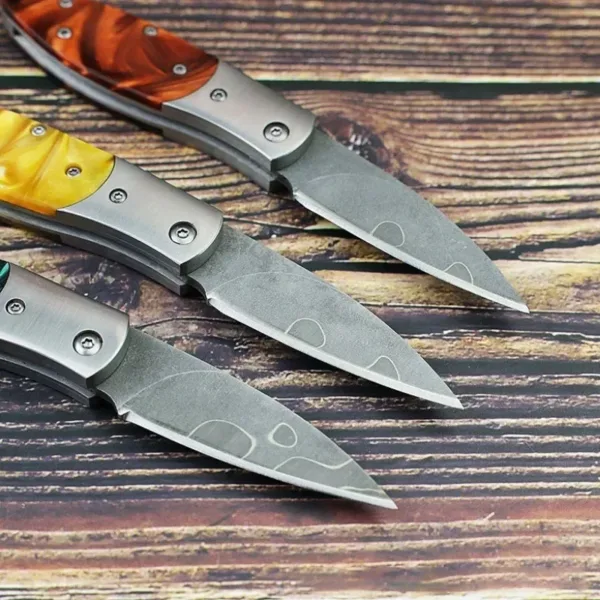 Outdoor Folding Knife with Resin Handle - Image 3