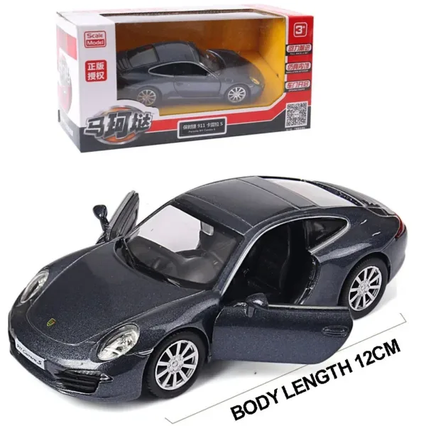 1:36 Porsche 911 Carrera S Diecast Model Car - Image 10