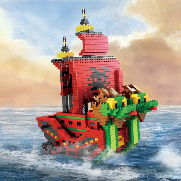 Ocean Pirate Ship 3D Model Building Blocks - Image 3