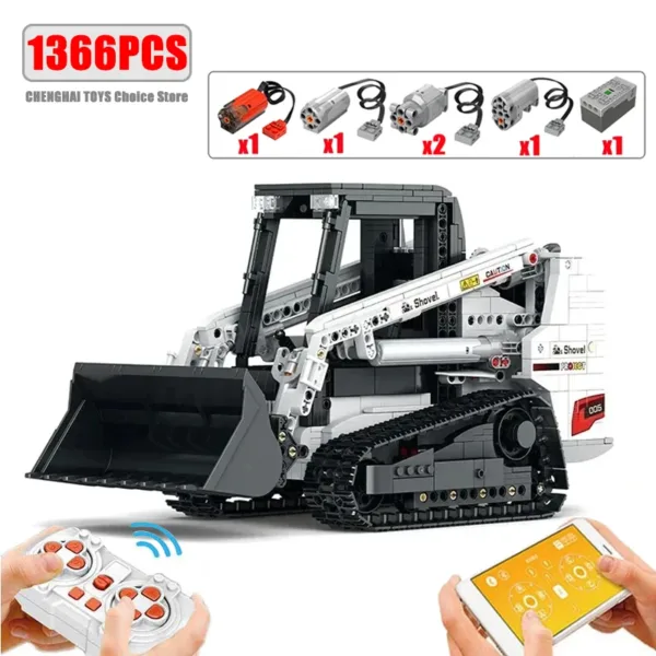 1366PCS Remote Control Bobcat Loader Blocks