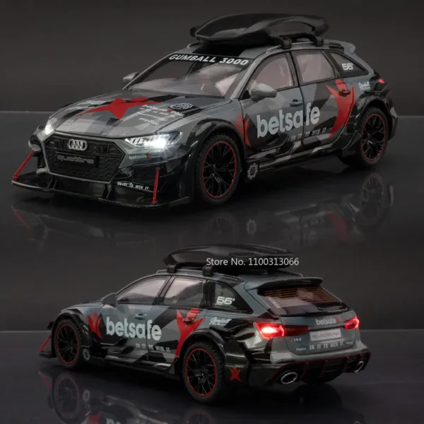 1/24 Audi RS6 Diecast Toy Car Model - Image 2