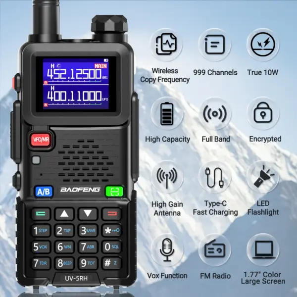 Baofeng UV-5RH 10W Dual Band Walkie Talkie - Image 5