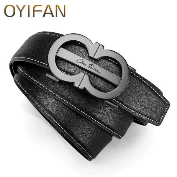 Men's Genuine Leather Automatic Buckle Belt