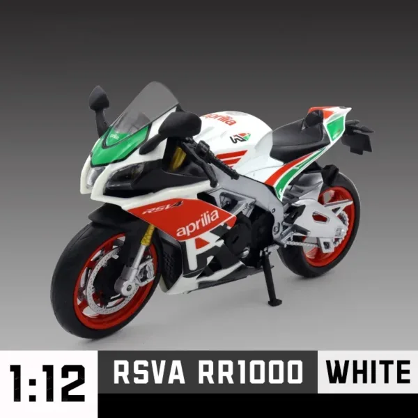 1:12 Scale Aprilia RSV4 Alloy Motorcycle Model - Image 7