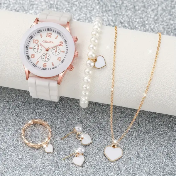 6PCS Women's Casual Jewelry Watch Set - Image 2