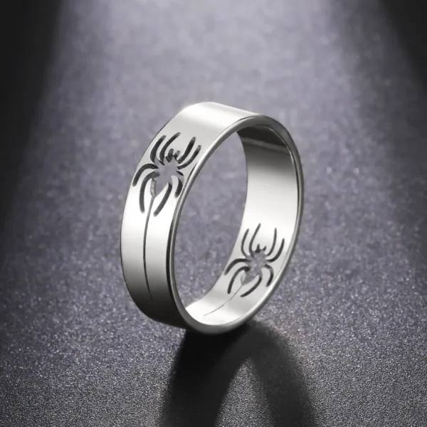 Stainless Steel Spider Ring for Men and Women