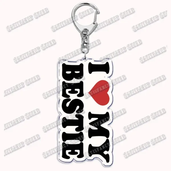 Silver Keychain with Heartfelt Letter Design - Image 56