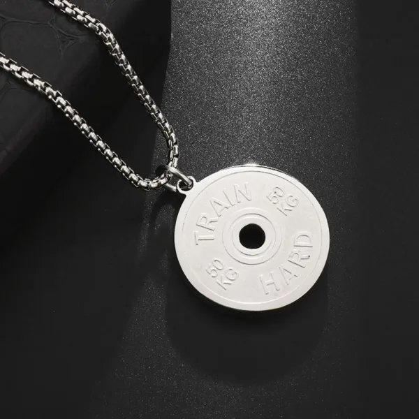 Fashion Barbell Dumbbell Pendant Necklace - Image 30