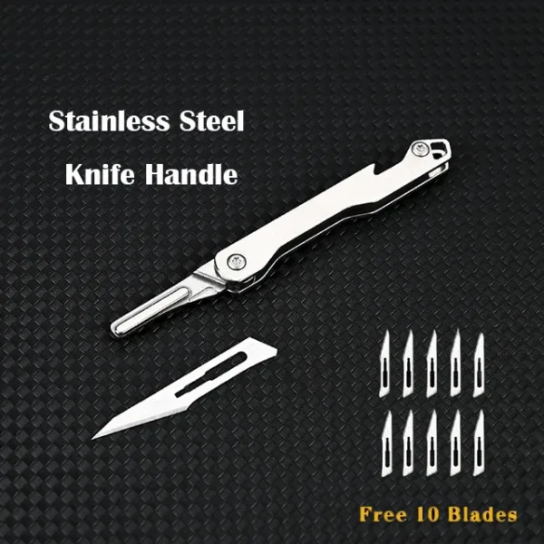 Titanium Alloy Folding Knife with 10 Blades - Image 7