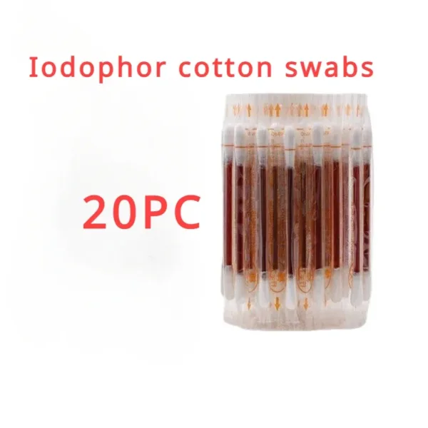 Iodophor Disinfection Cotton Swabs - 100 Pack - Image 15