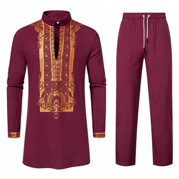 Men's Dashiki Suit Set for Spring or Autumn - Image 2