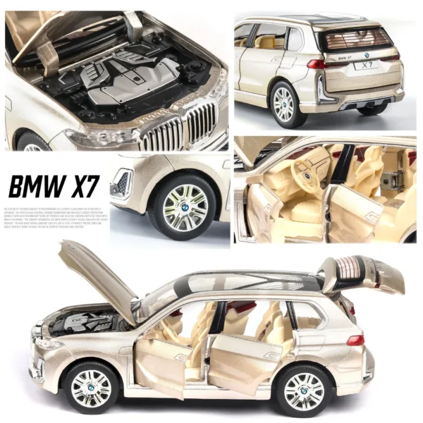 1:24 BMW X7 XM Alloy Diecast Car Model - Image 4