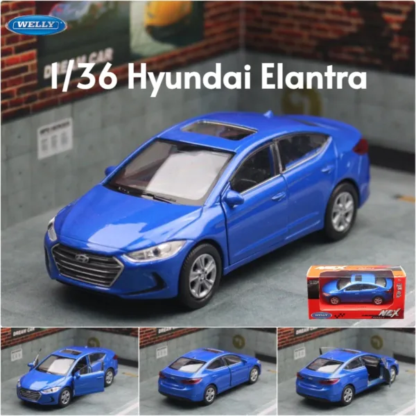 1/36 Scale Hyundai Elantra Diecast Model Car - Image 7