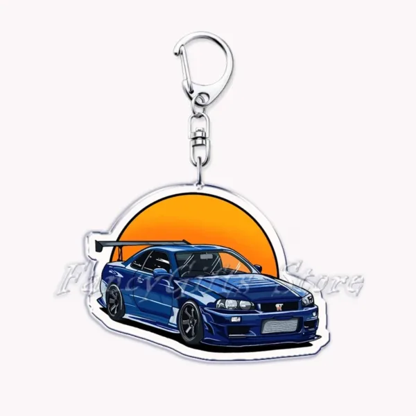 Classic Japanese Racing Cars Keychain Pendant - Image 13