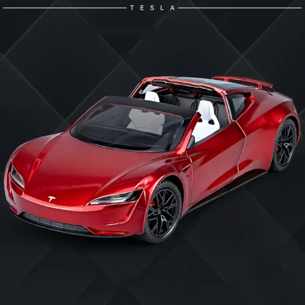 1:24 Scale Tesla Roadster Diecast Model Car - Image 9