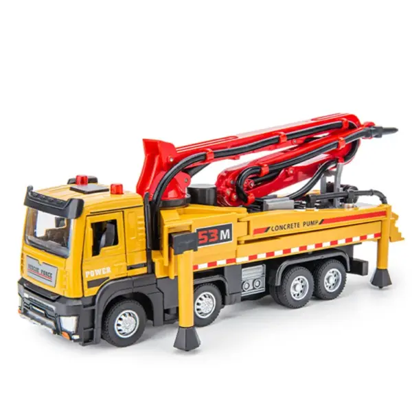 1:32 Alloy Cement Concrete Pump Truck Toy - Image 7