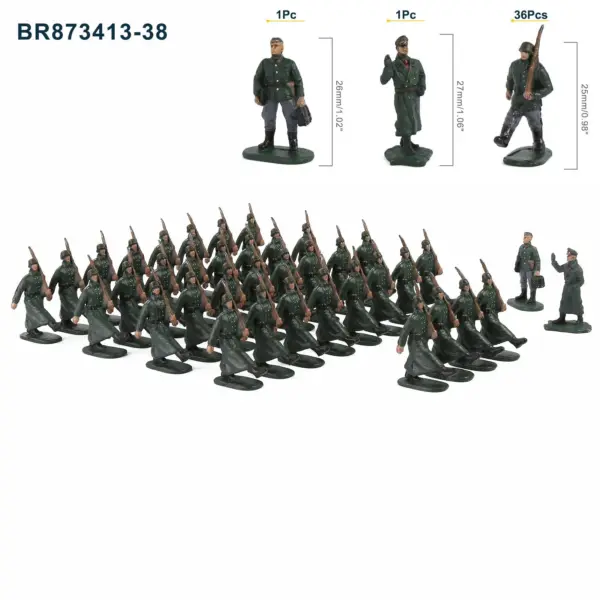 38pcs HO Scale Military Figures Set - Image 12