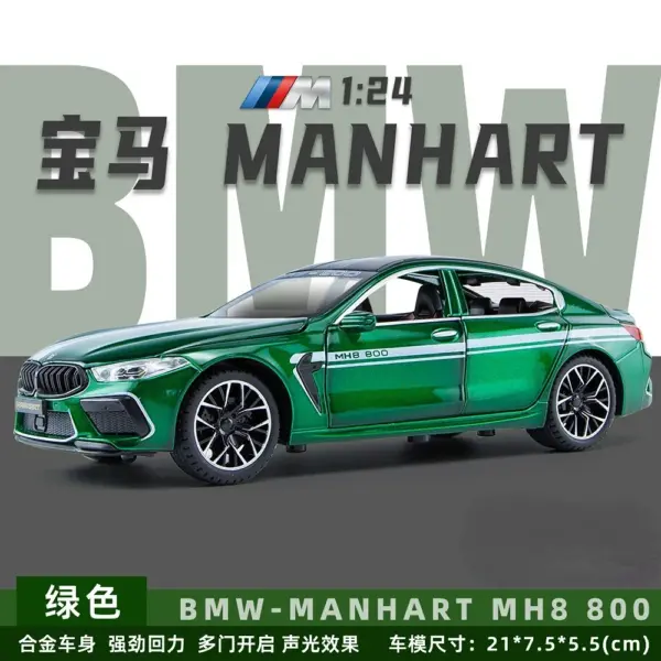 1:24 BMW M8 MH8 800 Diecast Alloy Model - Image 9