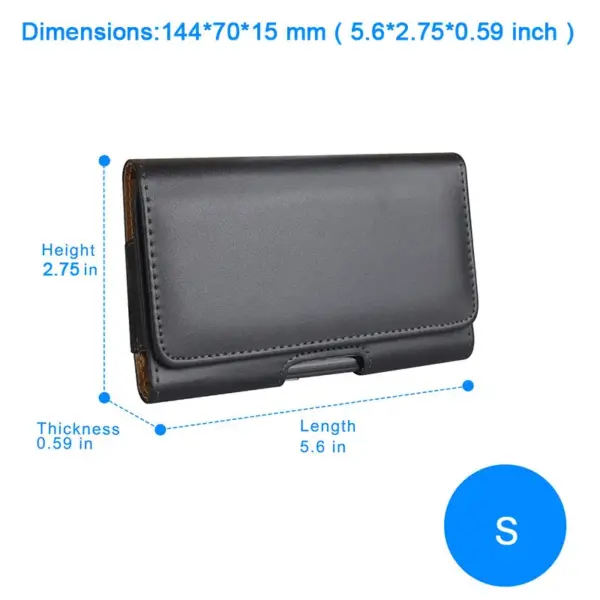 Leather Belt Clip Pouch for Phones 4-7.2 Inch - Image 11