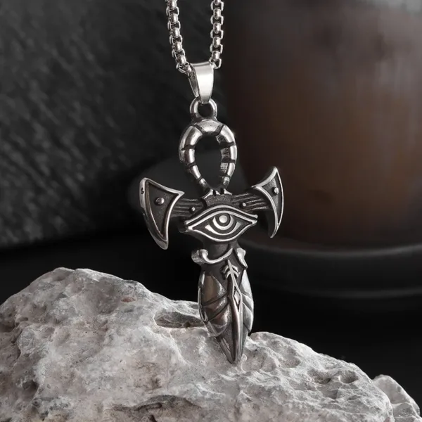 Eye of Horus Cross Pendant Necklace - Image 35