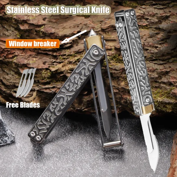 Stainless Steel Multi-function Folding Utility Knife